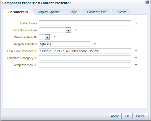 Content Presenter Configuration Properties