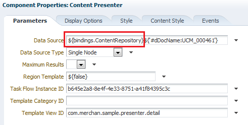 Configuration Properties using dynamic Content Repository